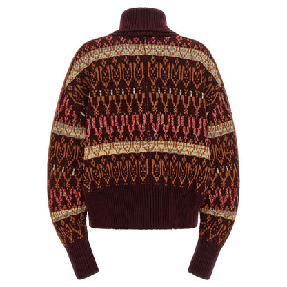 Dries Van Noten Bordeaux Wool Cardigan
