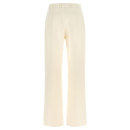Fendi White Virgin Wool Dress Pants