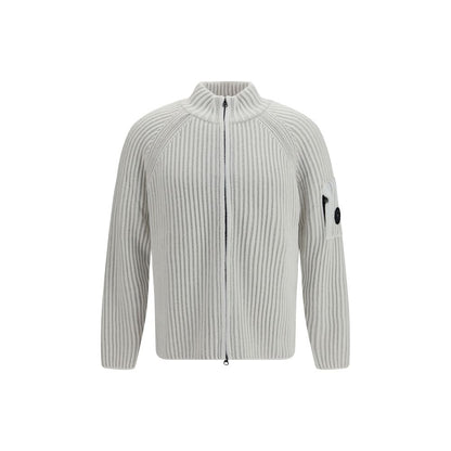 C.P. Company White Polyamide Cardigan