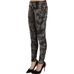 Just Cavalli Black Gray Faded Low Waist Skinny Denim Trousers Jeans Jeans & Pants