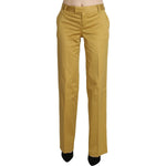 Just Cavalli Mustard Yellow Straight Formal Trousers Pants PAN70344-04