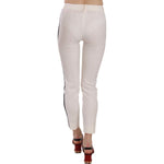 Dolce & Gabbana Elegant Side Stripe Cropped Wool Trousers Dolce & Gabbana Gray