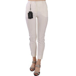 Dolce & Gabbana Elegant Side Stripe Cropped Wool Trousers Dolce & Gabbana Gray