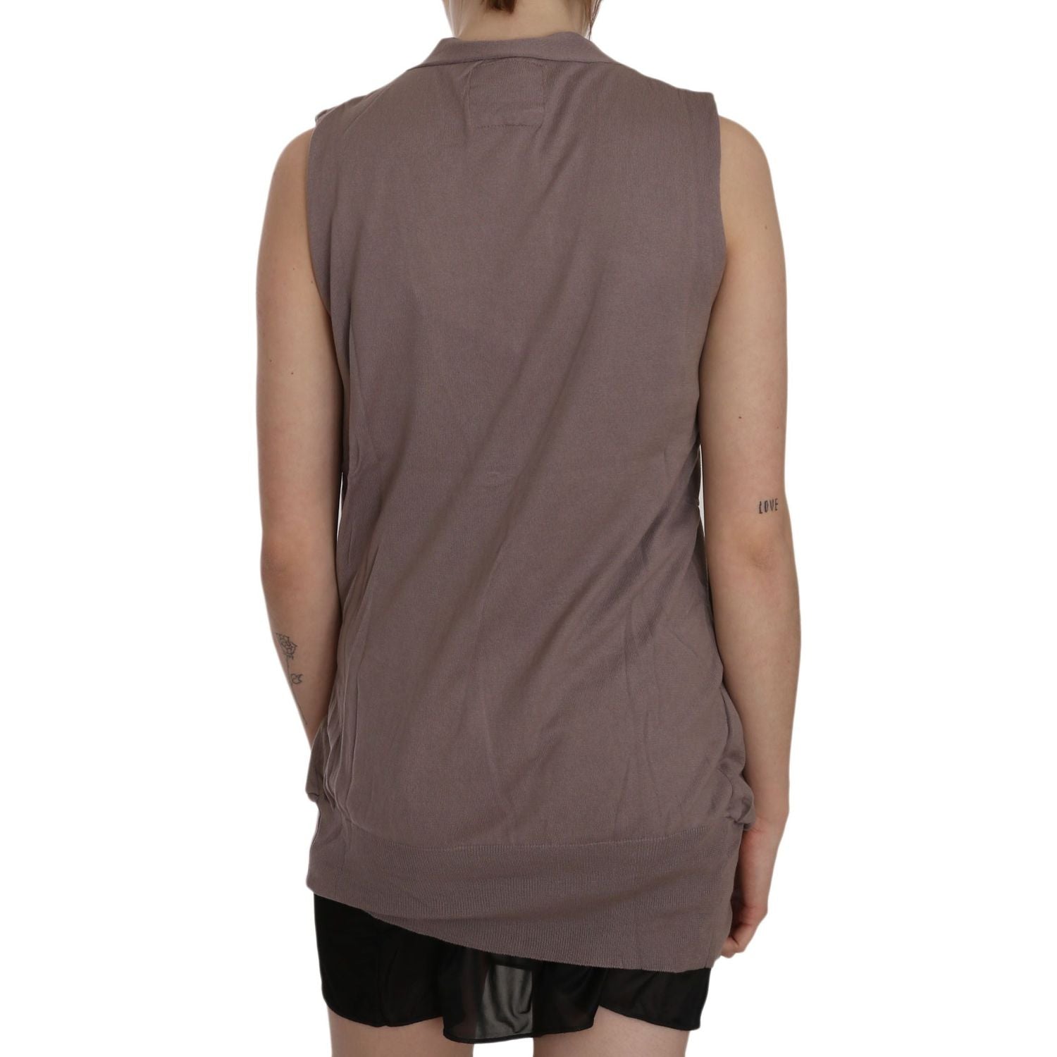 بلوزة كارديجان قطنية أنيقة بدون أكمام من PINK MEMORIES