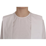 Dsquared² Elegant White Cotton Crew Neck Top Dsquared² Gray
