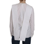 Dsquared² Elegant White Cotton Crew Neck Top Dsquared² Gray