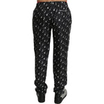 Dolce & Gabbana Silk Black Musical Instrument Trouser Pants