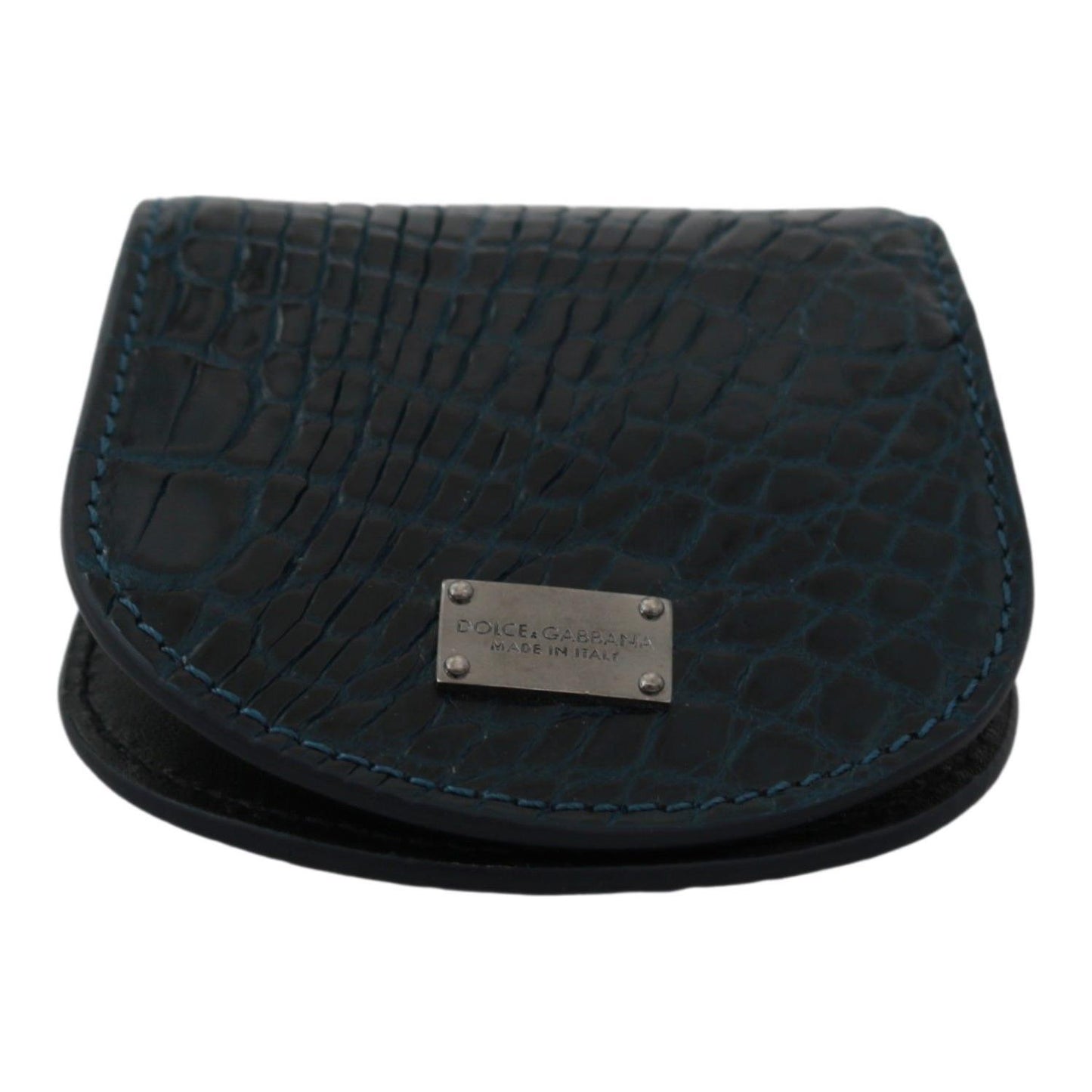Dolce & Gabbana Blue Exotic Skins Condom Case Holder Pocket VAS9357