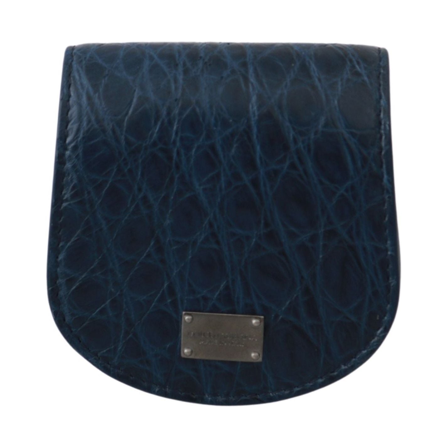 Dolce & Gabbana Blue Holder Pocket Wallet Blue Exotic Skin Condom Case VAS9363