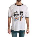 Dolce & Gabbana Elegant White Silk-Blend Men's T-Shirt Dolce & Gabbana Light Gray