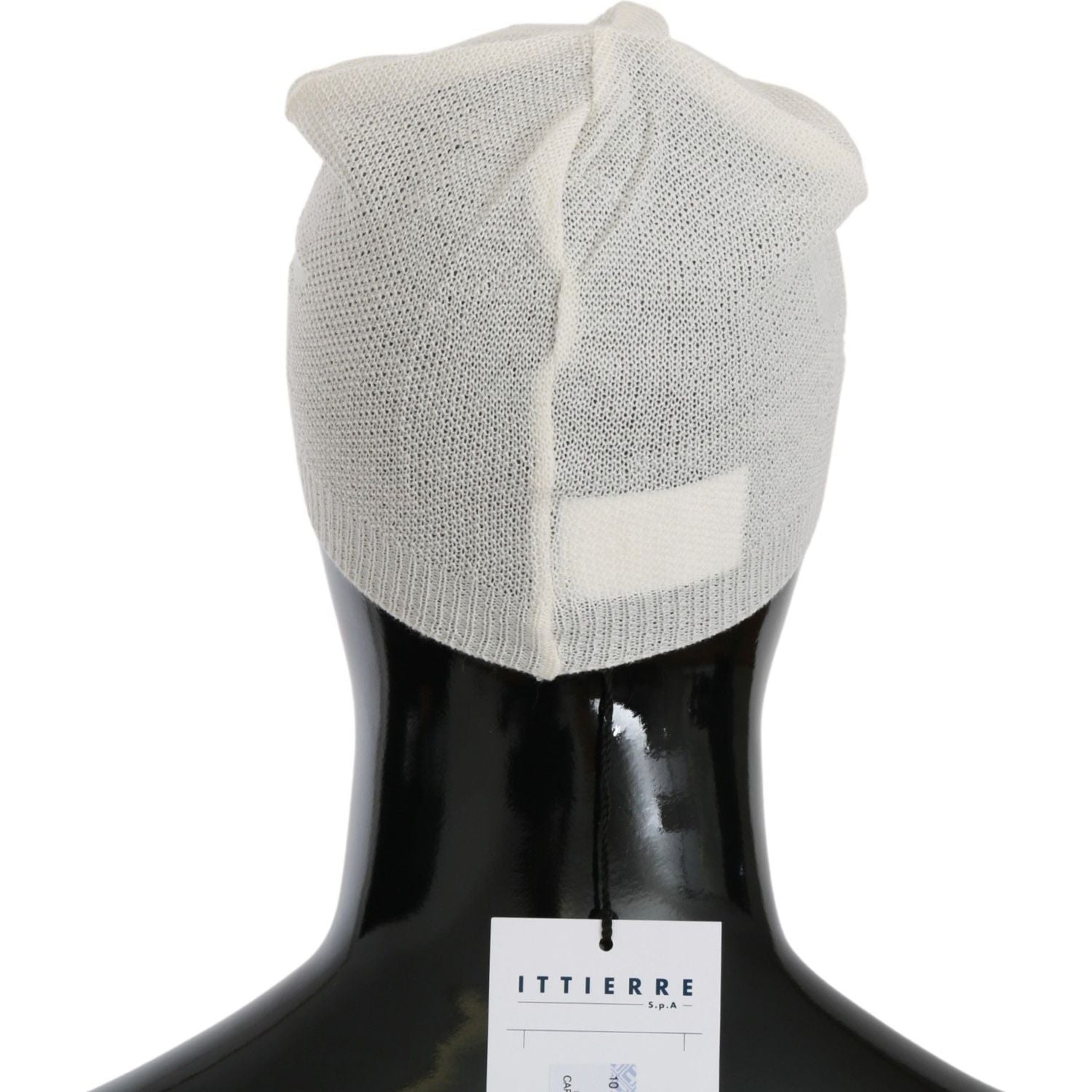 قبعة بيني أنيقة من مزيج الصوف الأبيض الوطني