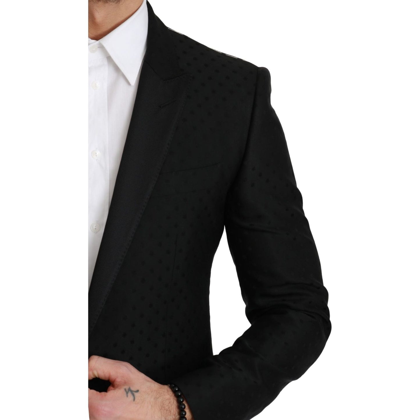 Dolce & Gabbana Black Slim Fit Coat Jacket MARTINI Blazer KOS1733-46