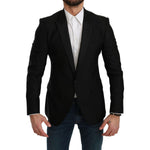 Dolce & Gabbana Black Slim Fit Coat Jacket MARTINI Blazer KOS1733-46
