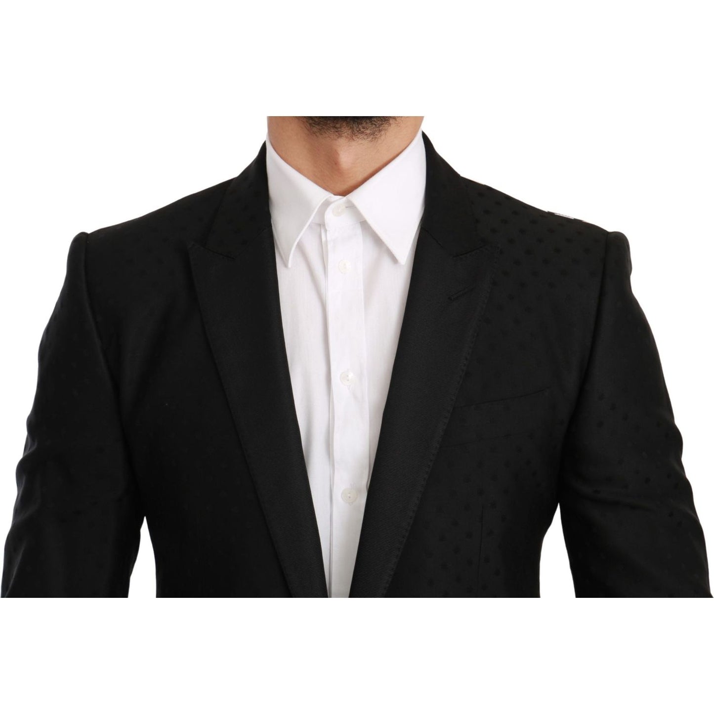 Dolce & Gabbana Black Slim Fit Coat Jacket MARTINI Blazer KOS1733-46