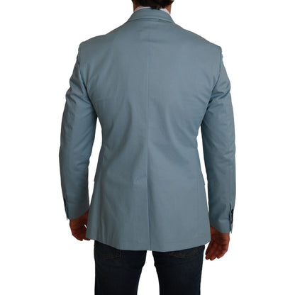 Dolce & Gabbana Blue Slim Fit Coat Jacket MARTINI Blazer