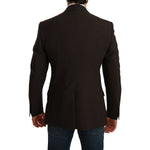 Dolce & Gabbana Elegant Brown Virgin Wool Martini Blazer Dolce & Gabbana Black