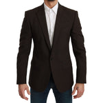 Dolce & Gabbana Elegant Brown Virgin Wool Martini Blazer Dolce & Gabbana Black