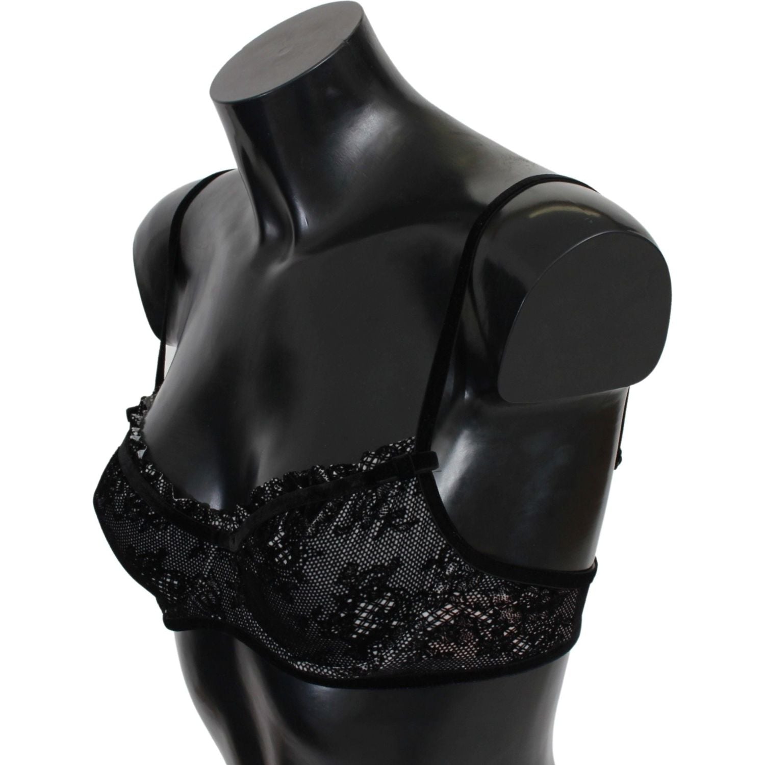 حمالة صدر Balconcino شبكية سوداء أنيقة من Ermanno Scervino