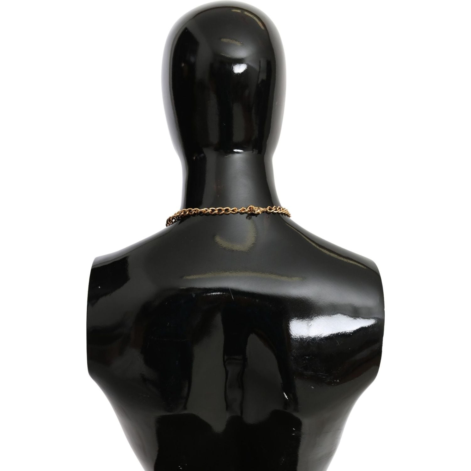 Dolce & Gabbana Green Leaves Gold Brass Crystal Flower Pendant Necklace