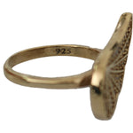 Nialaya Gold Wing Clear CZ 925 Silver Authentic Women Ring