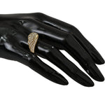 Nialaya Gold Wing Clear CZ 925 Silver Authentic Women Ring