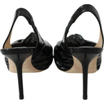 Jimmy Choo Elegant Black Leather Pointed Toe Pumps Shoes