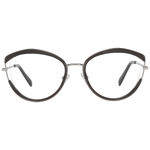 Alt Tag: Emilio Pucci Black Women Glasses Frame with full-rim in metal and plastic, 53mm lenses, black color, no spring hinge.