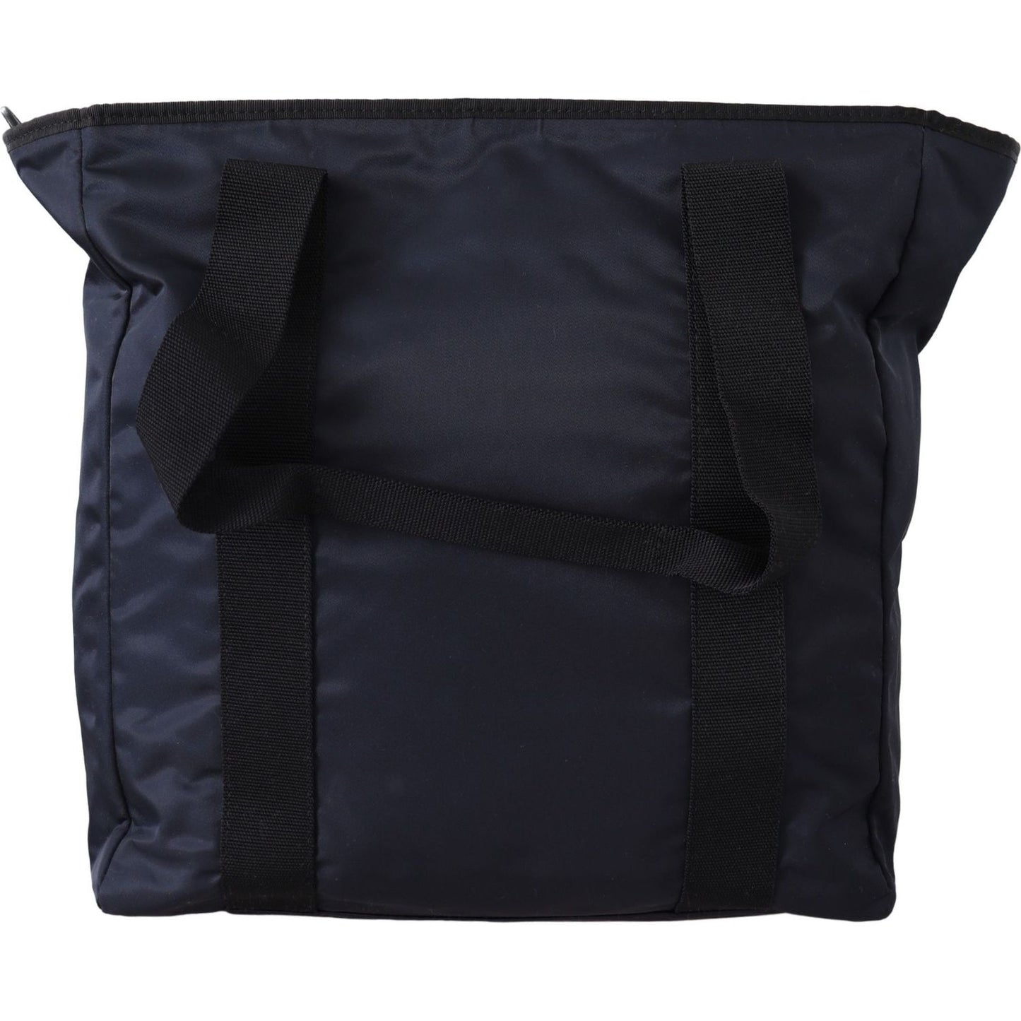Versace Elegant Blue Nylon Tote Bag
