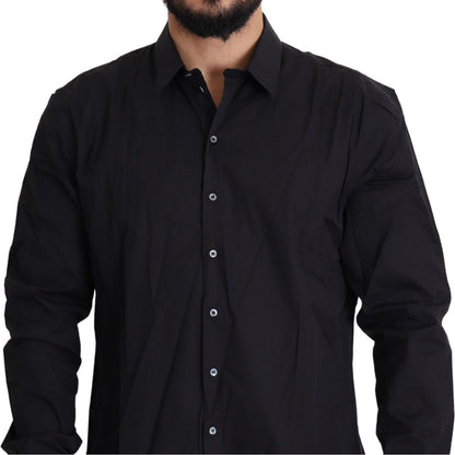 Dolce & Gabbana Black Cotton Stretch Dress SICILIA Shirt