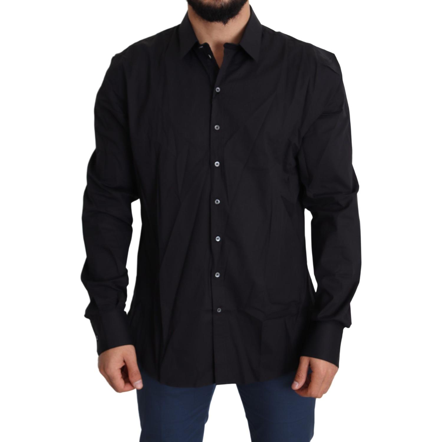 Dolce & Gabbana Black Cotton Stretch Dress SICILIA Shirt
