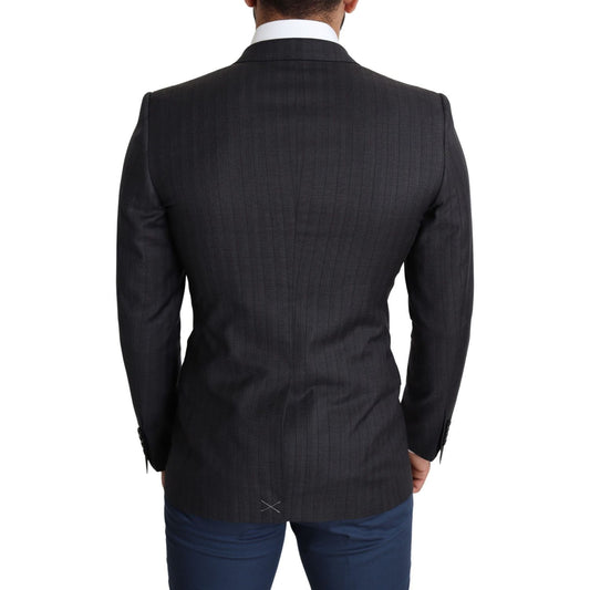 Dolce & Gabbana Black Wool Single Breasted Coat MARTINI Blazer