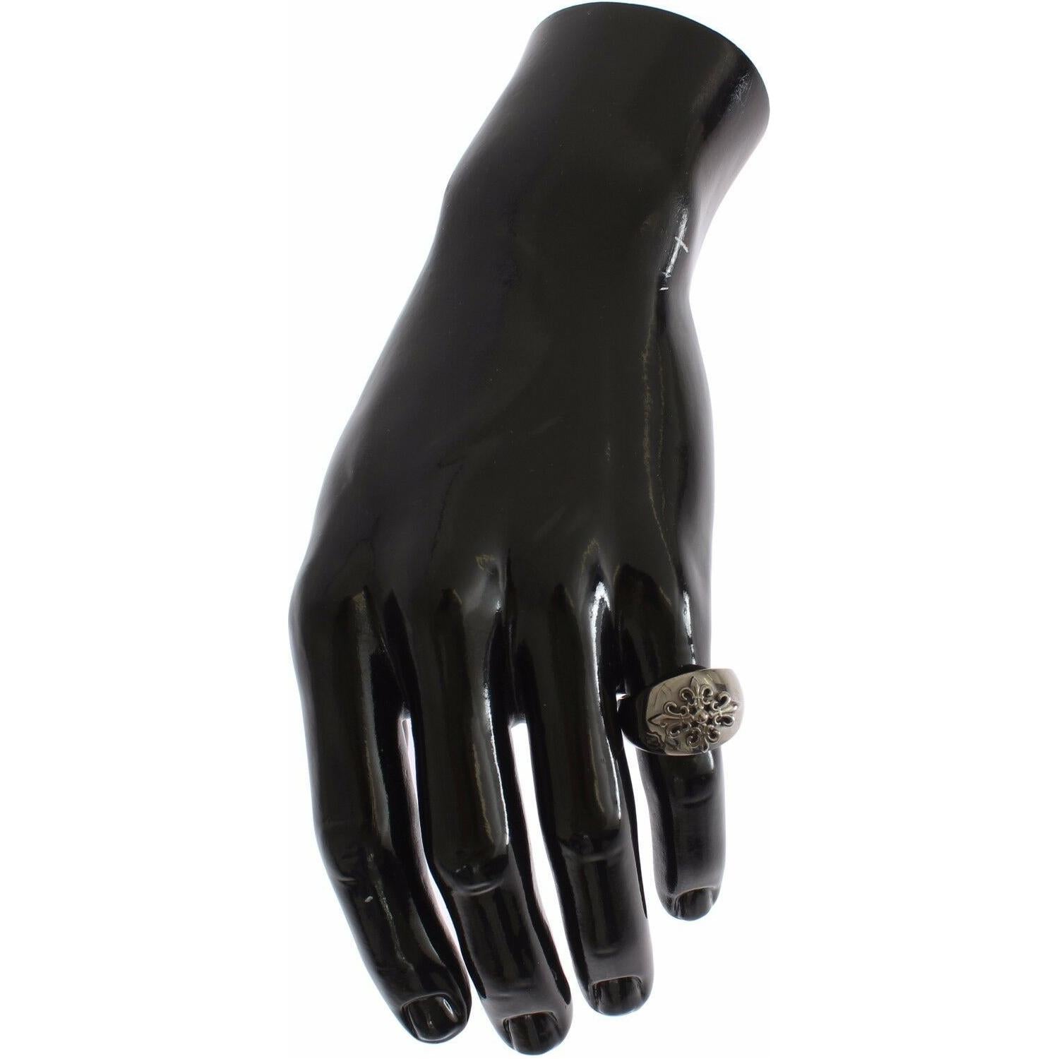 خاتم نيالايا للرجال من الفضة الاسترلينية المطلية بالروديوم