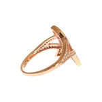 Nialaya Womens Clear CZ Gold 925 Silver Ring Ring