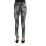 John Galliano Gray Wash Cotton Blend Slim Fit Denim Jeans Pants