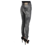 John Galliano Gray Wash Cotton Blend Slim Fit Denim Jeans Pants