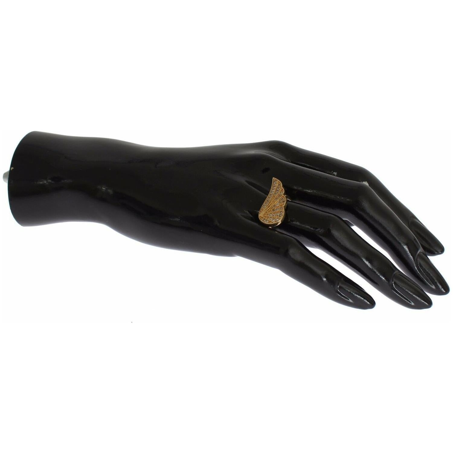 خاتم نيالايا الرائع المطلي بالذهب والكريستال