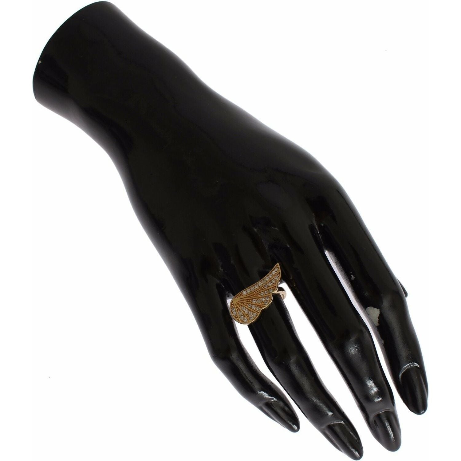 خاتم نيالايا الرائع المطلي بالذهب والكريستال