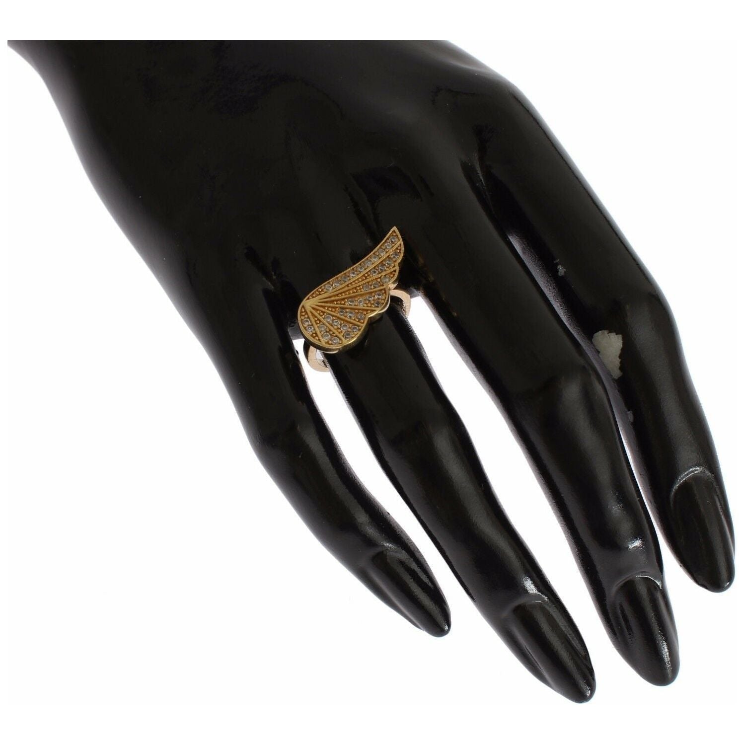 خاتم نيالايا الرائع المطلي بالذهب والكريستال