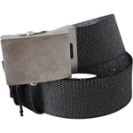 Exte Black Silver Metal Brushed Buckle Waist Belt Belt