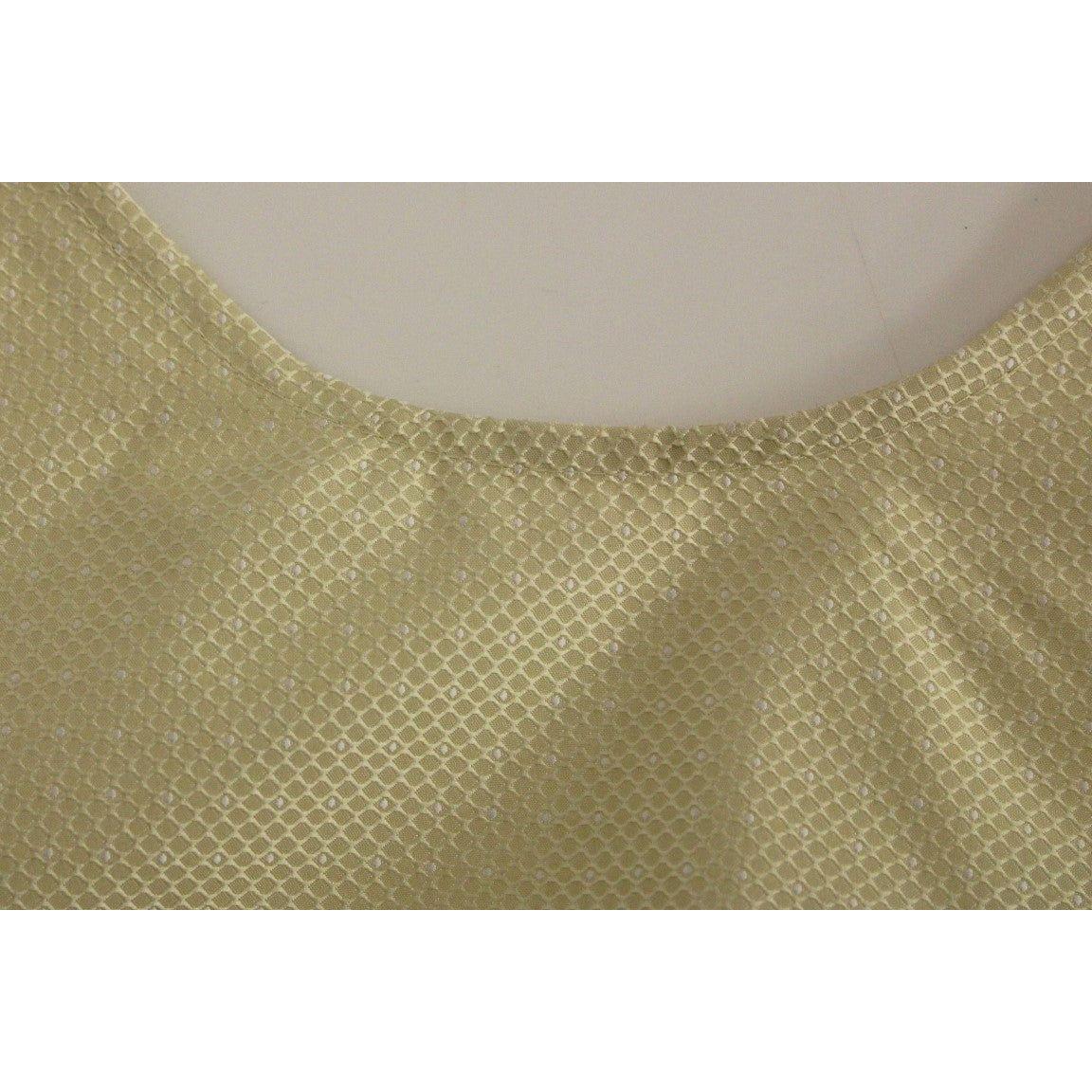 Andrea Incontri Beige Sleeveless Shift Mini Dress
