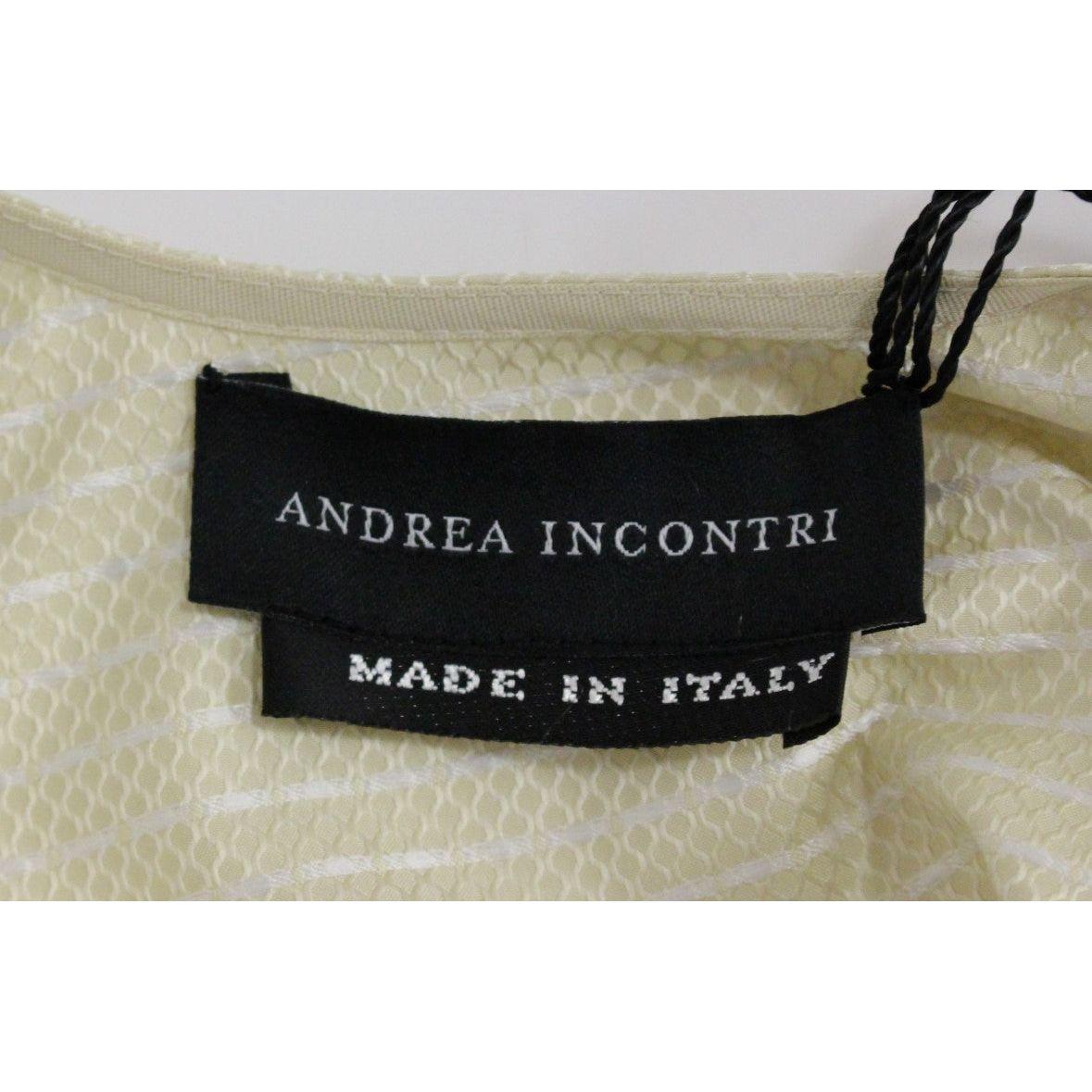 Andrea Incontri Beige Sleeveless Shift Mini Dress