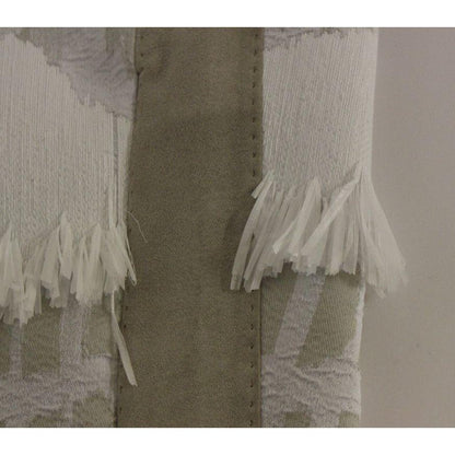 Arzu Kaprol White Acrylic Straight Pencil Skirt