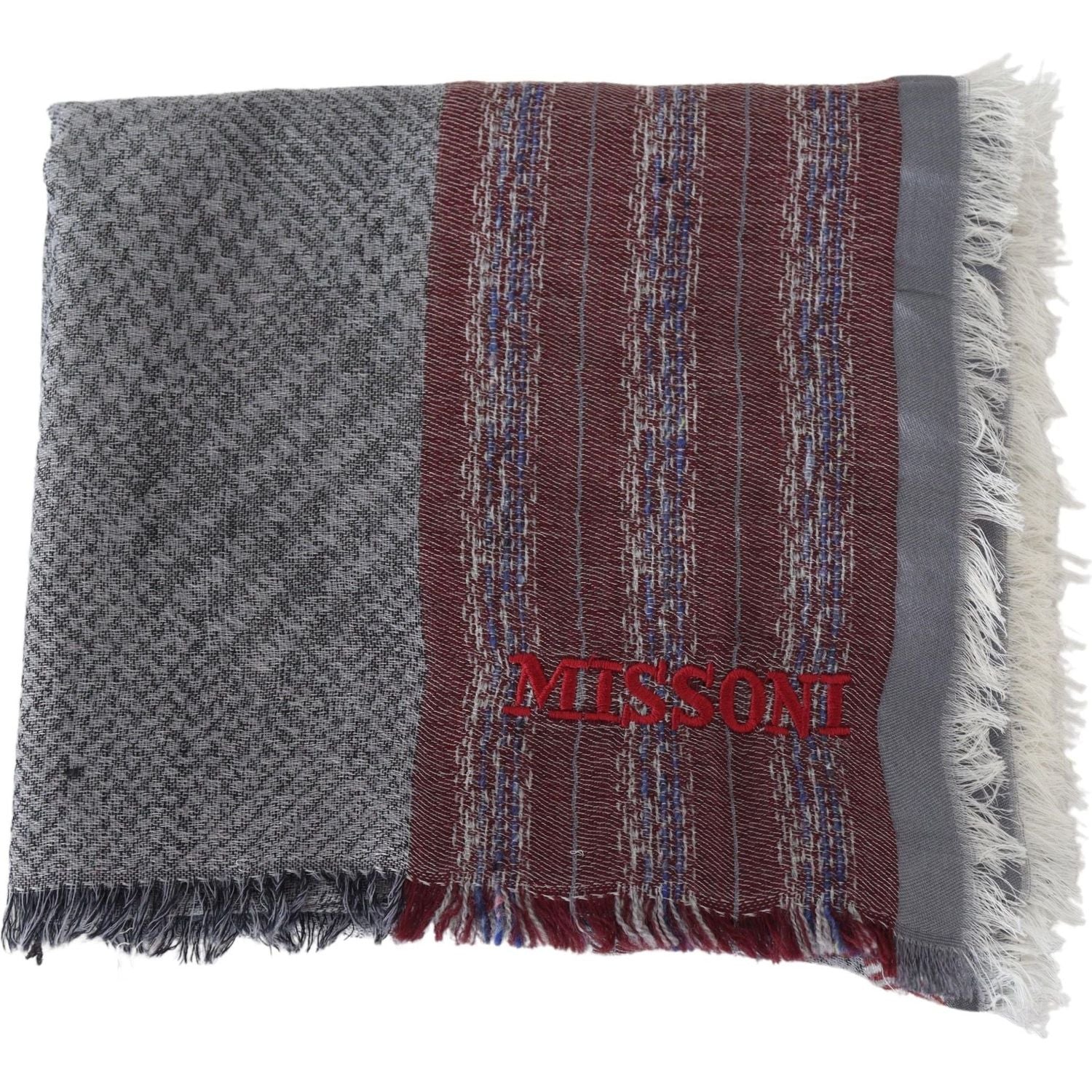 وشاح أنيق من الصوف مخطط بشعار Missoni