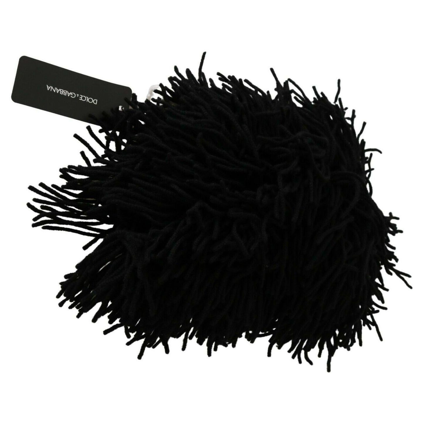 Dolce & Gabbana Black White Knitted Cashmere Animal Design Hat WOMAN HATS