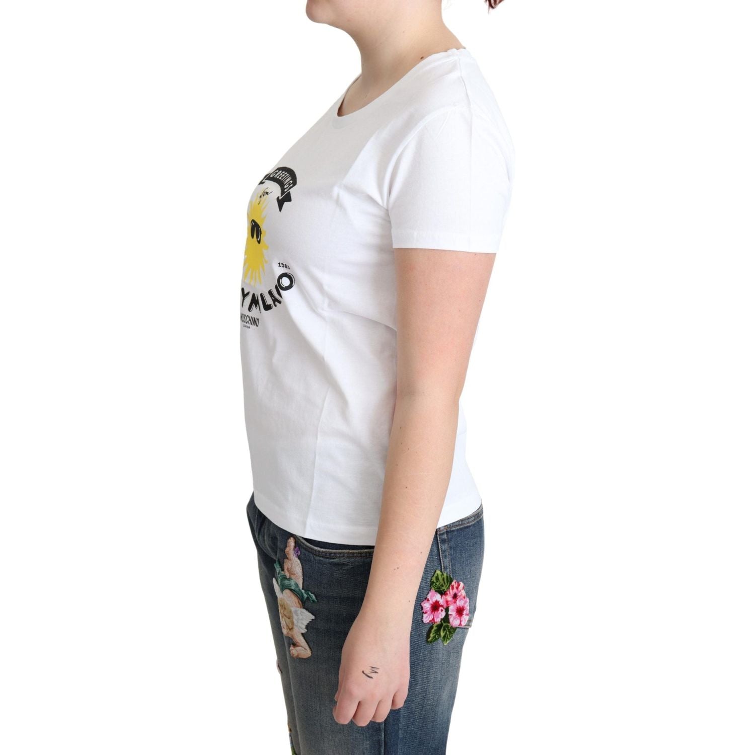 تي شيرت قطني مطبوع من موسكينو ساني ميلانو