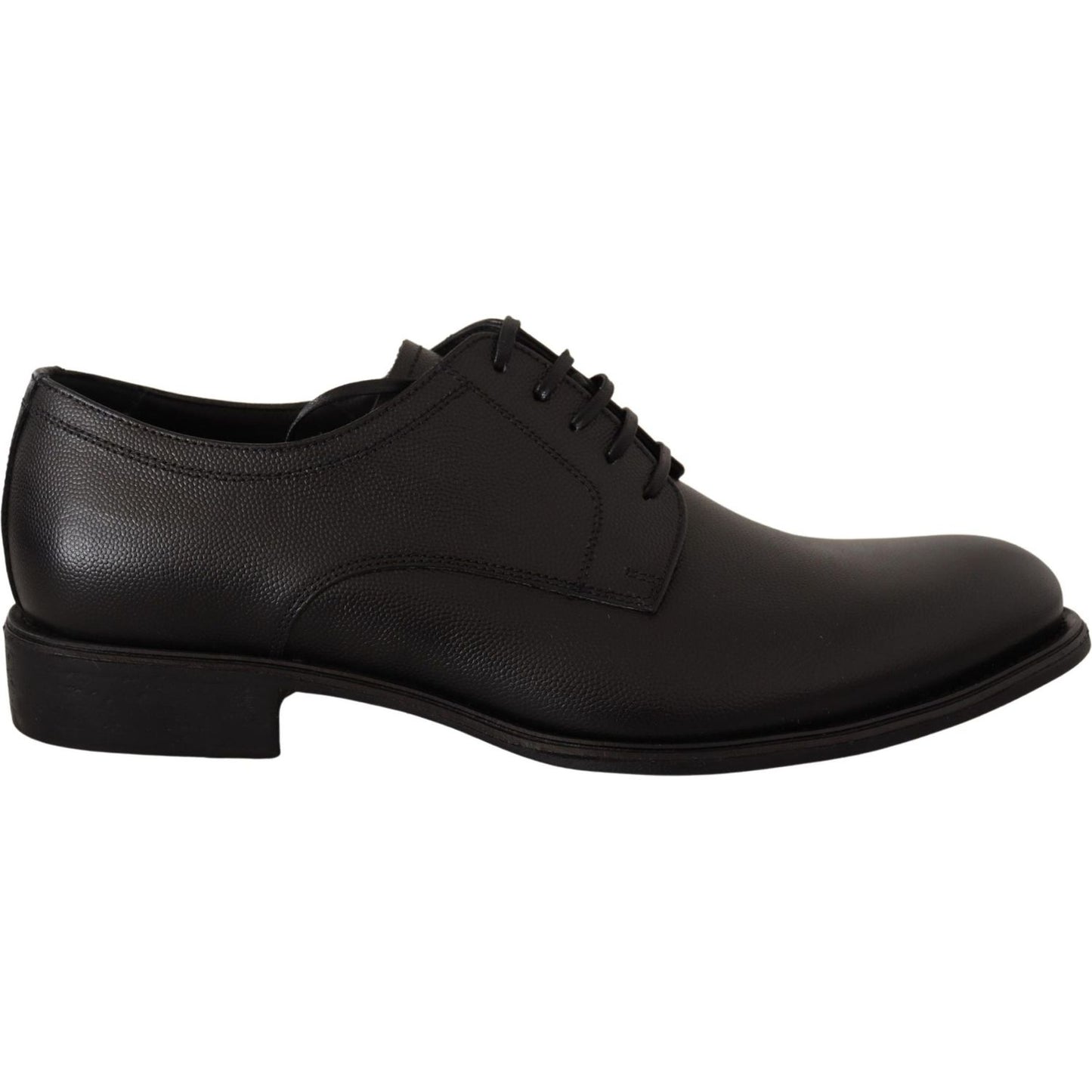 Dolce & Gabbana Black Leather Lace Up Mens Formal Derby Shoes
