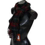 Missoni Elegant Check Wool Scarf with Logo Embroidery Missoni Black