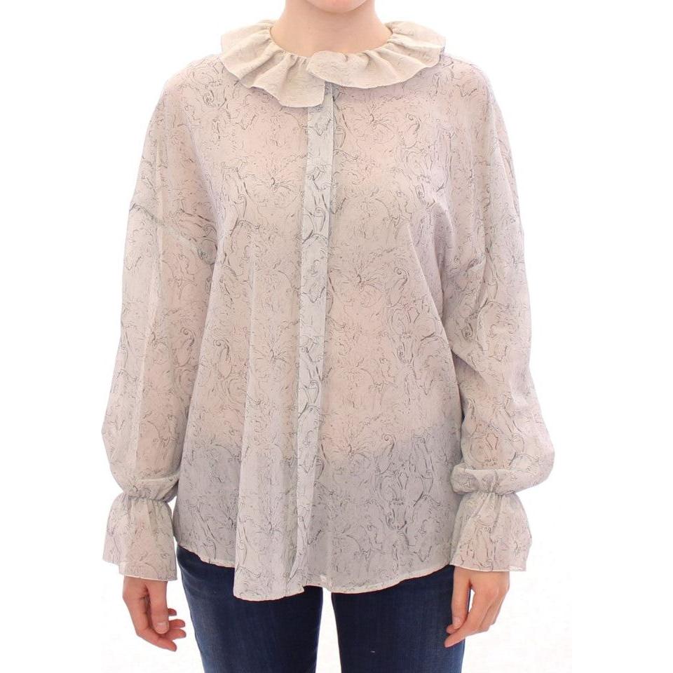 بلوزة تونيك قطنية زرقاء أنيقة من فيكا جازينسكايا