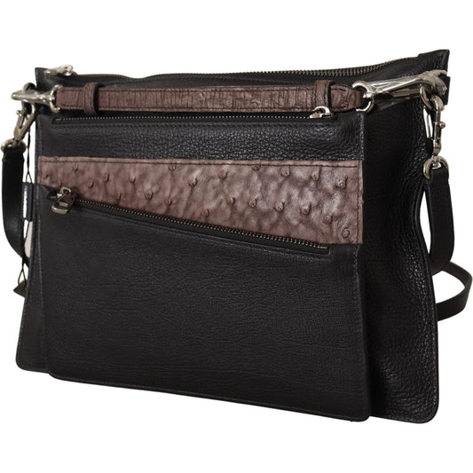 Dolce & Gabbana Black Exotic Leather Shoulder Sling Alta Sartoria Bag VAS12533
