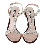 Dolce & Gabbana Pink Crystals Heels Keira Sandals